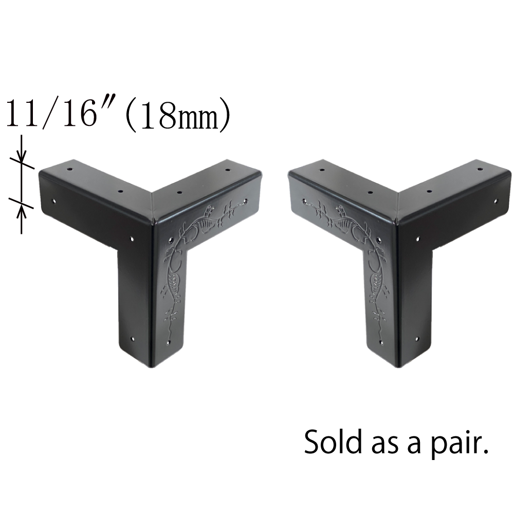 Vine 3-Side Corner Plates in Pair