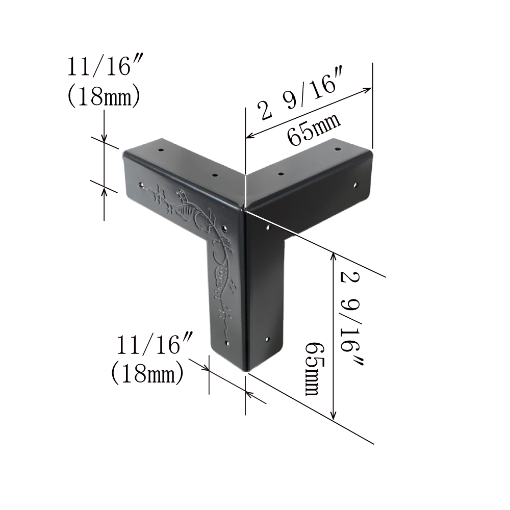 Vine 3-Side Corner Plates in Pair