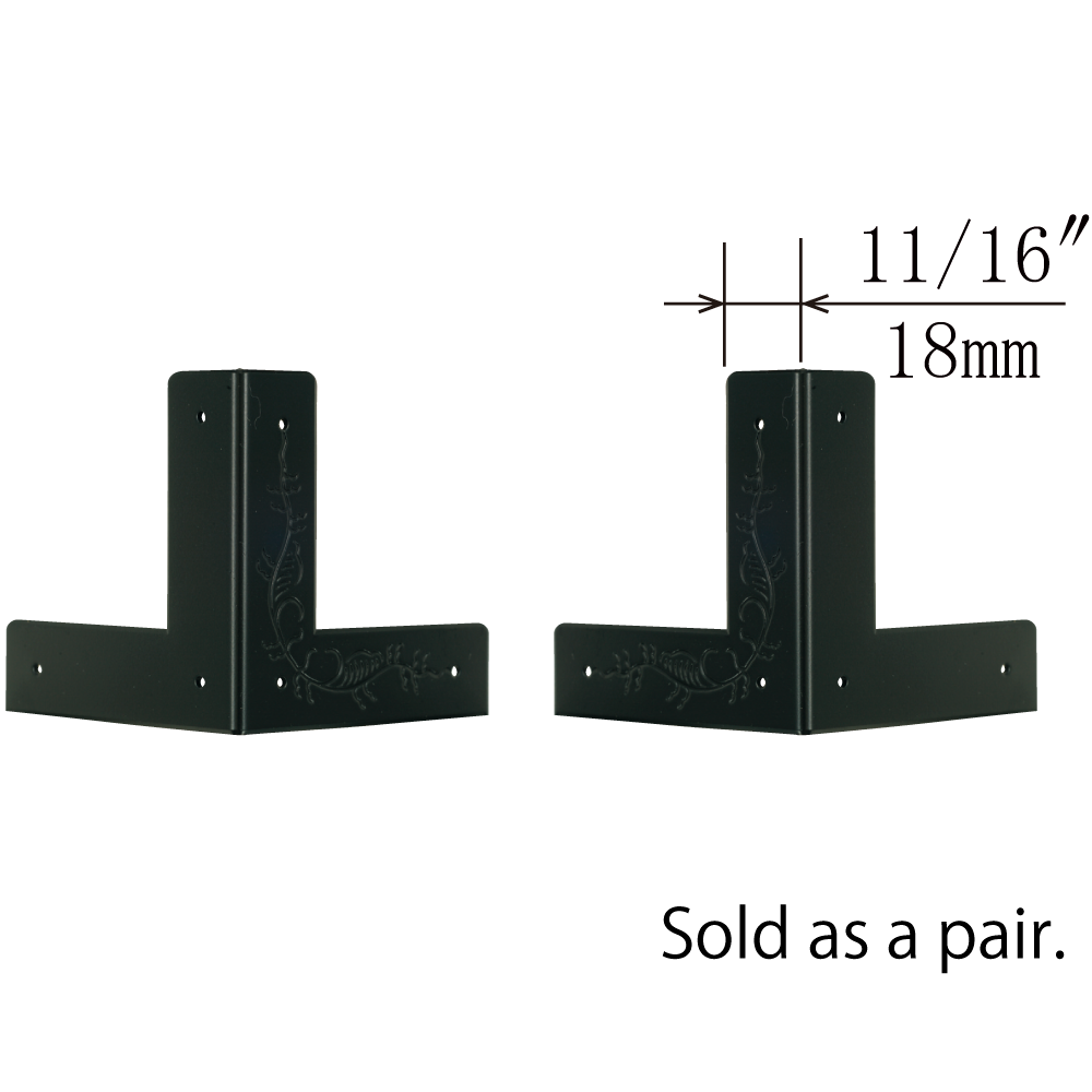 Vine Bottom 3-Side Corner Plates in Pair