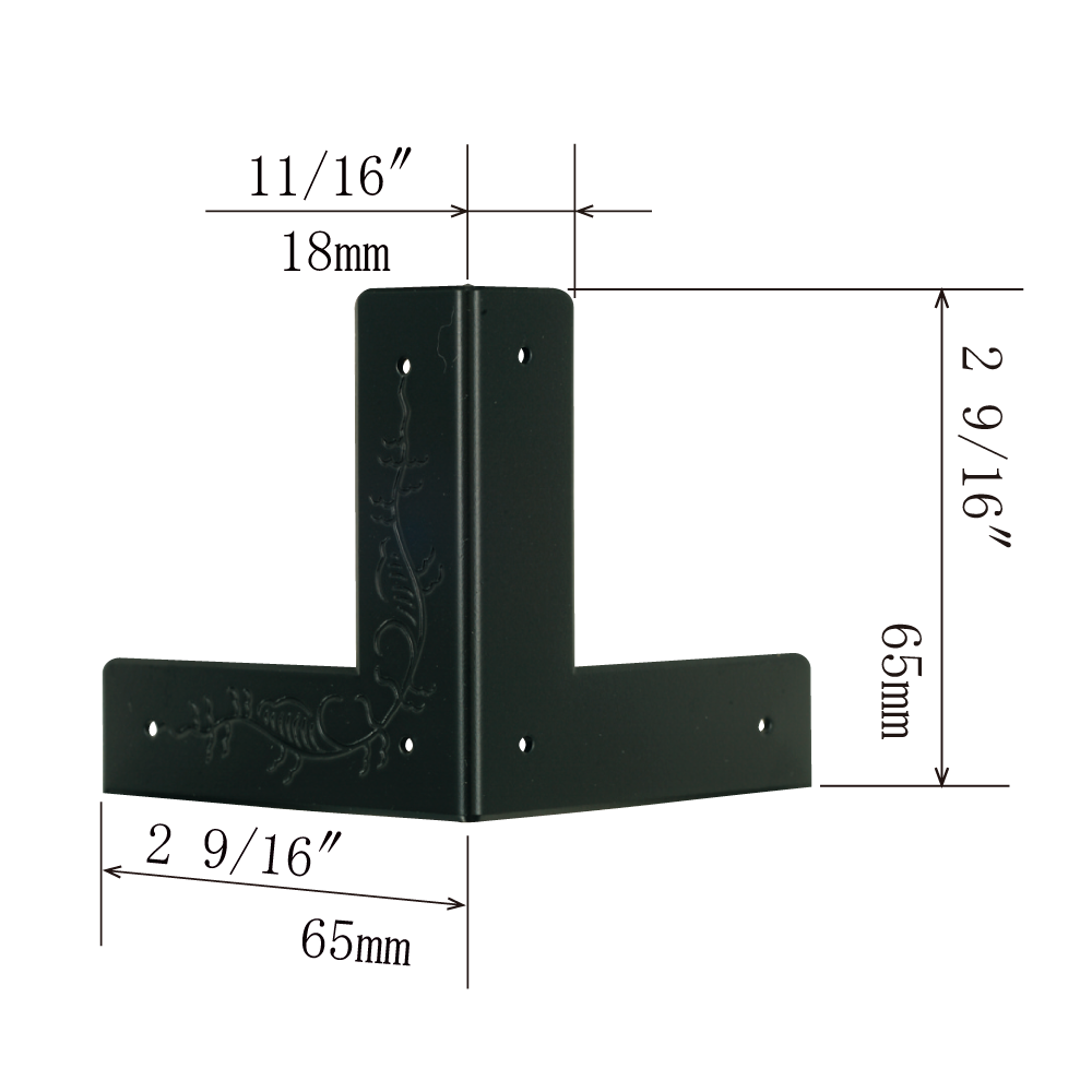 Vine Bottom 3-Side Corner Plates in Pair