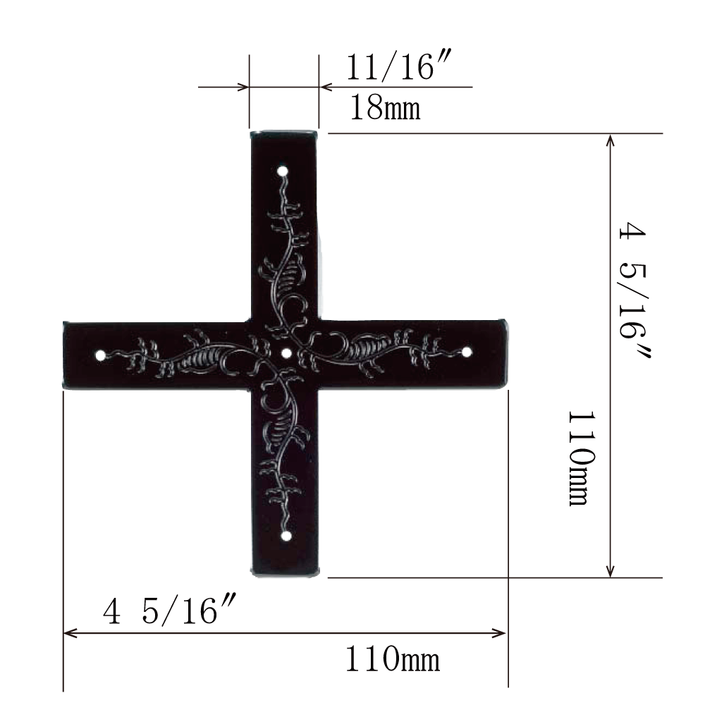 Vine Cross-Shaped Plate