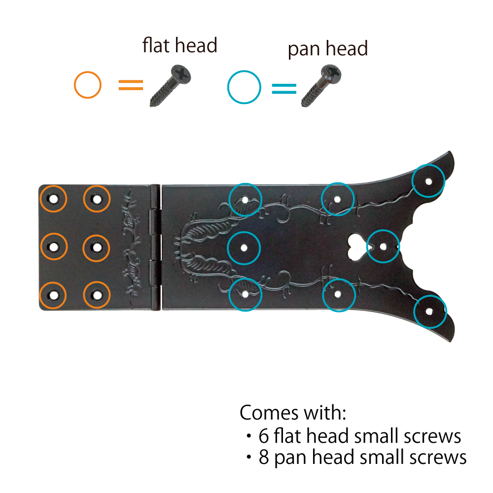 Vine and Heart Strap Hinge