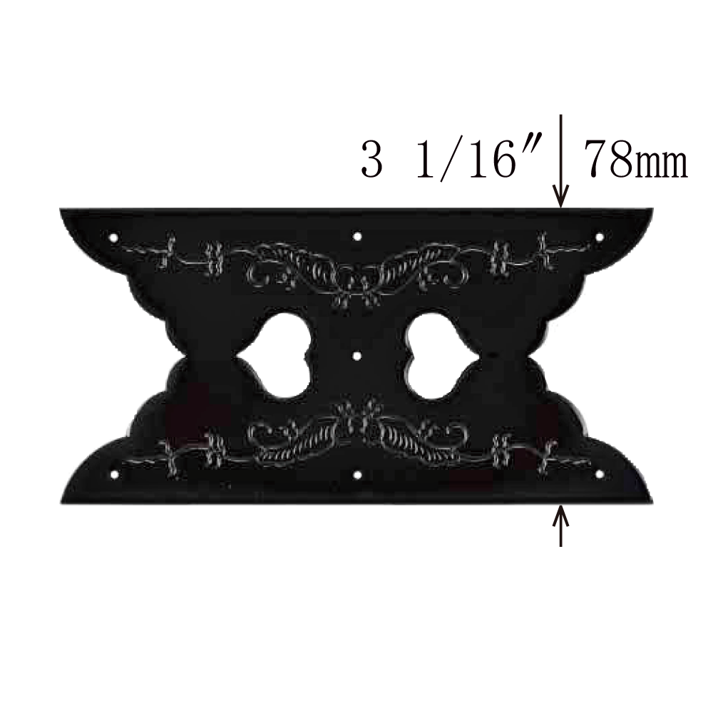 Cut-Out Hearts and Vine Wide Brace Plate