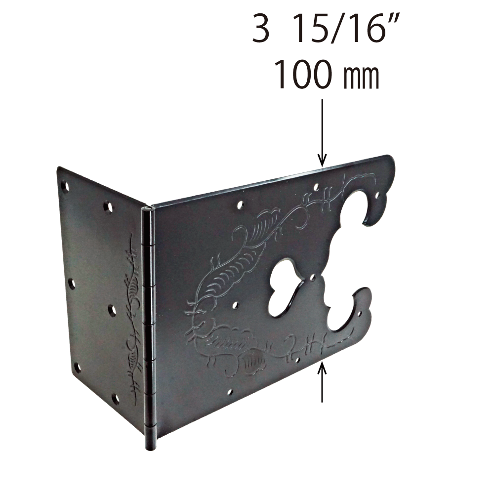 Vine and Heart Wide Strap Hinge