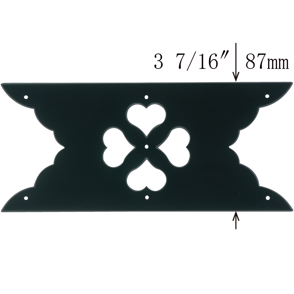Cut-Out Hearts Wide Brace Plate