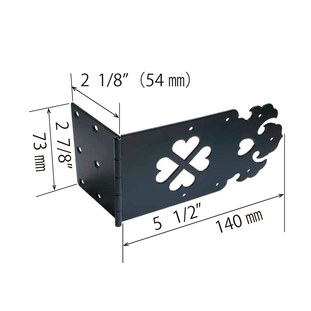 Heart Cut-Out Wide Strap Hinge