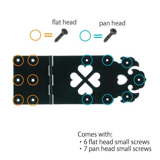 Heart Cut-Out Wide Strap Hinge