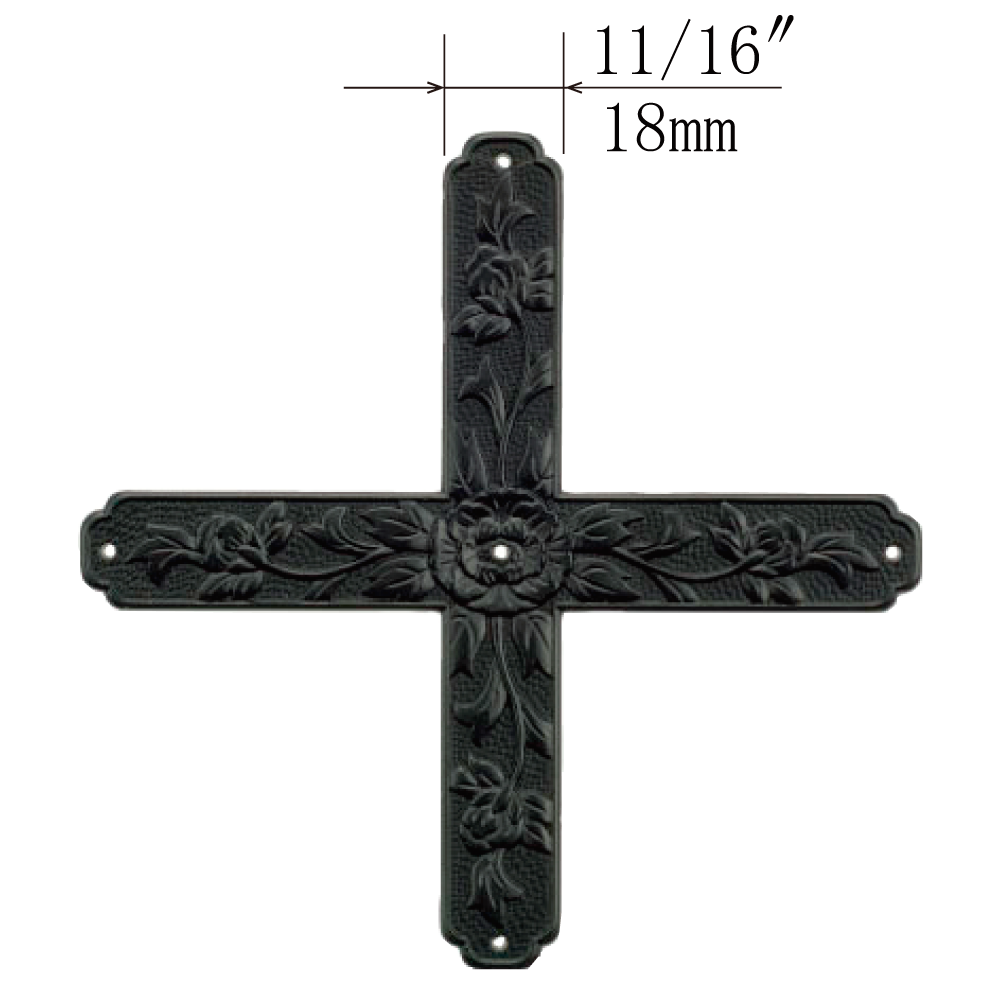 Peony Cross Shaped Plate