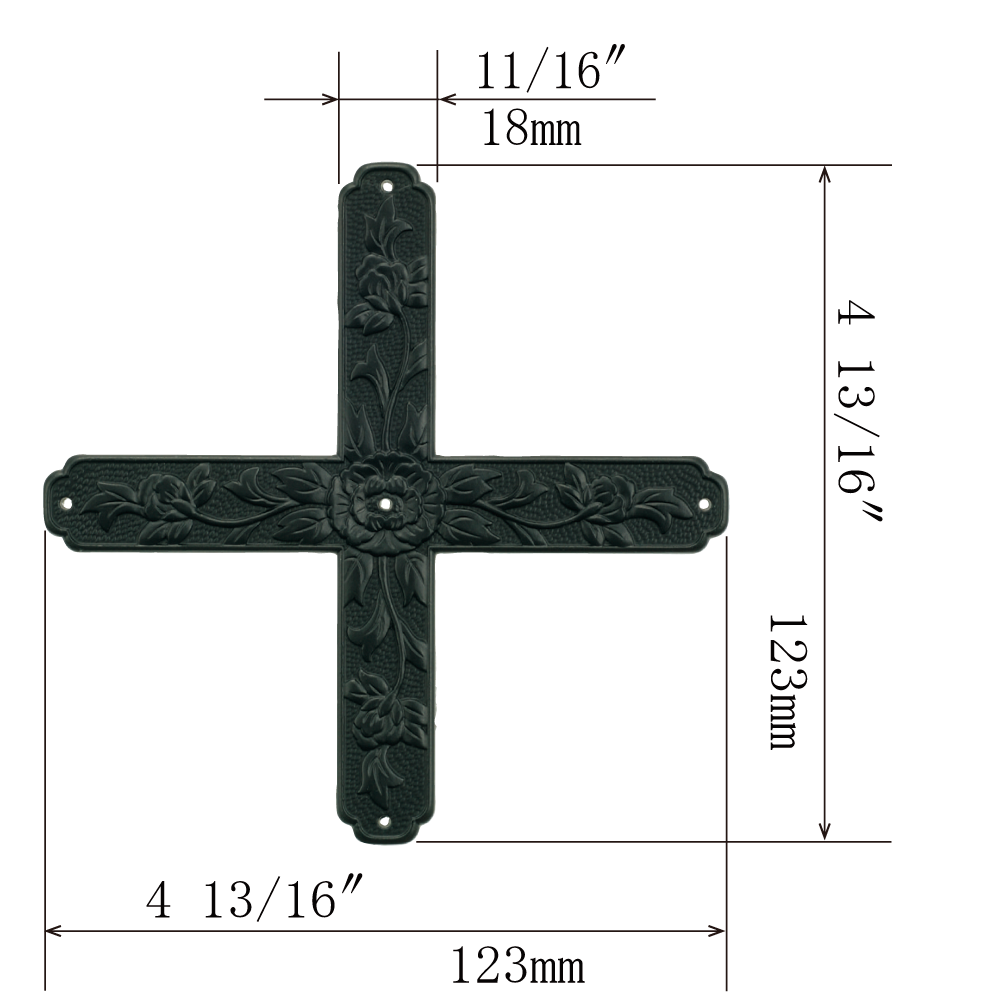 Peony Cross Shaped Plate