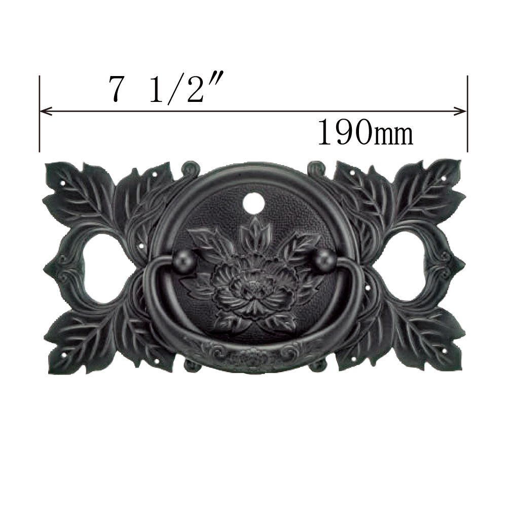 Peony Ornamental Key Plate with Handle