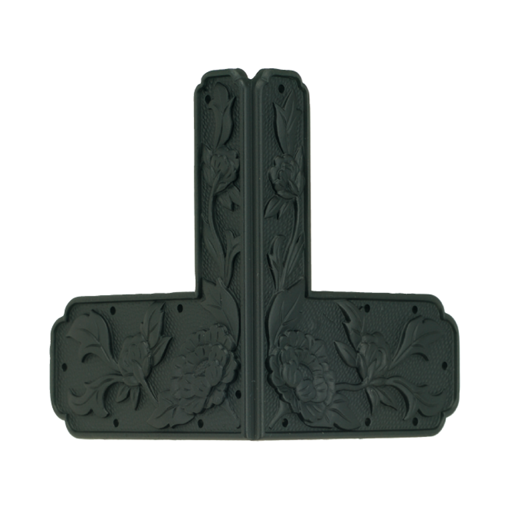 Peony Wide Bottom 3-Side Corner Plates