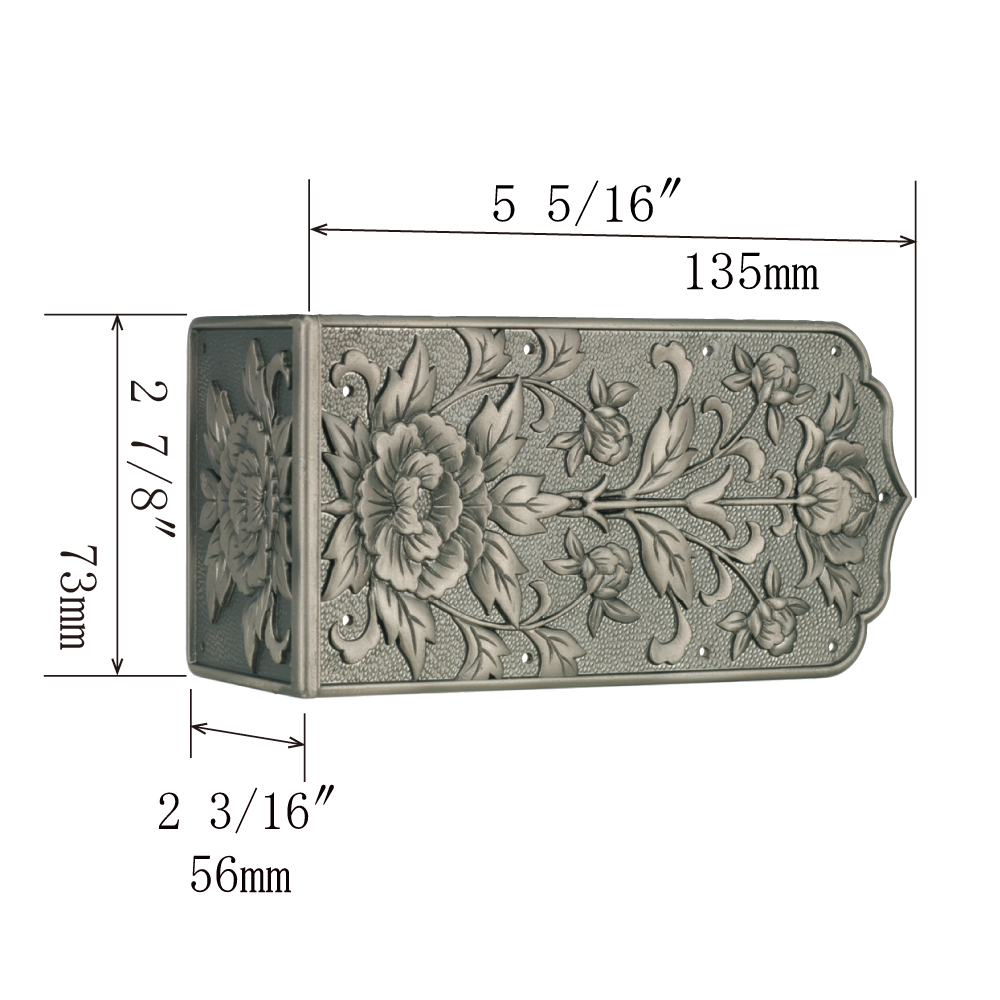 Peony Wide Corner Plate