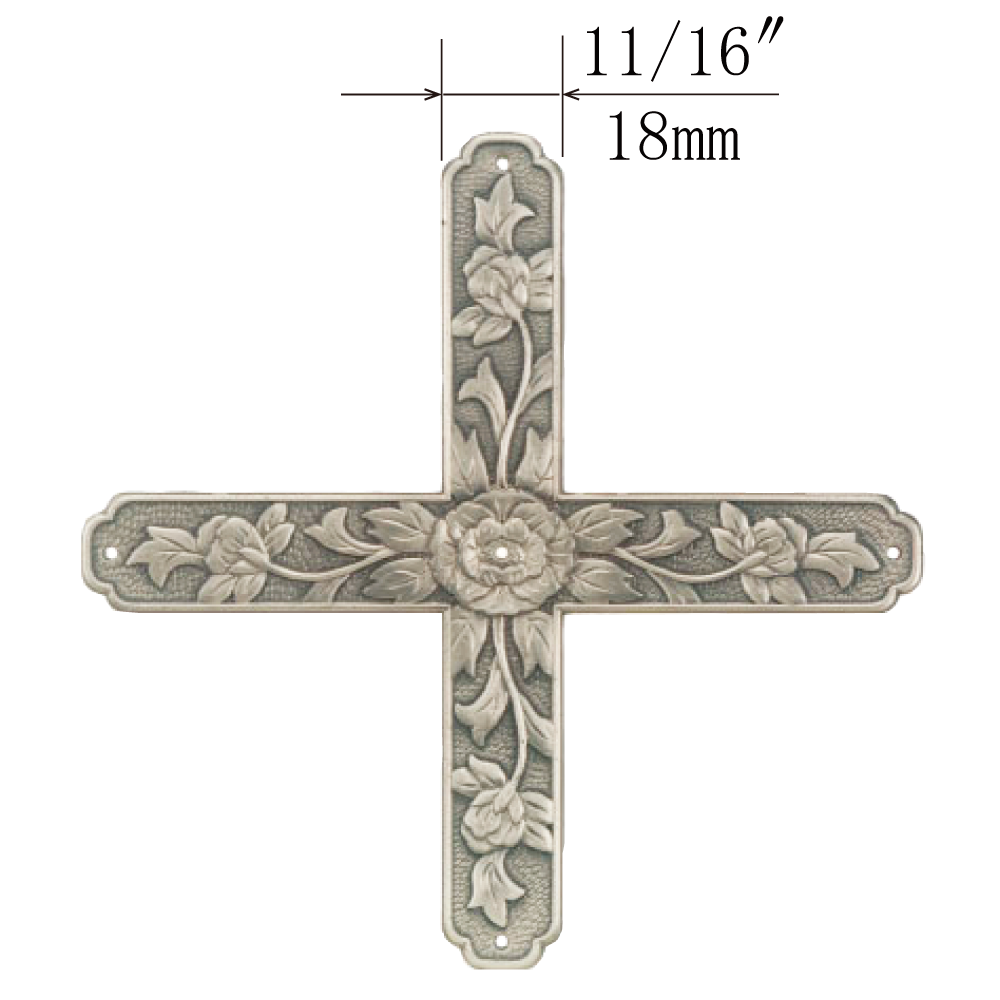 Peony Cross Shaped Plate