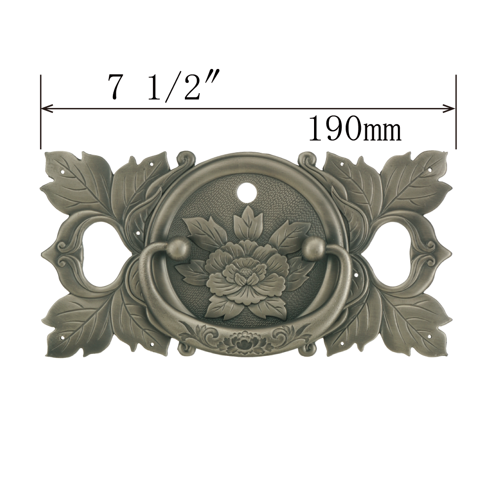 Peony Ornamental Key Plate with Handle