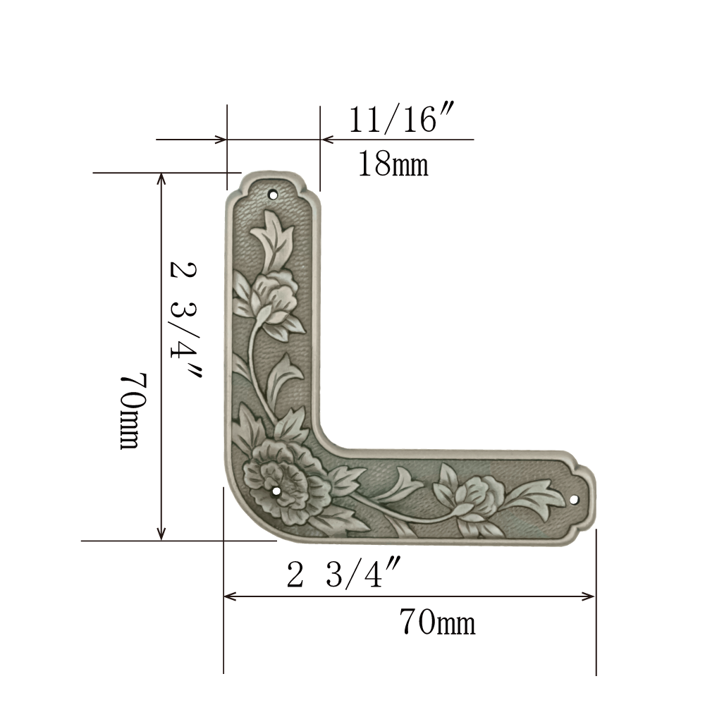 Peony Curved L-Plate