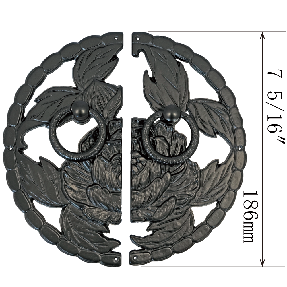 Peony Decorative Plate with Ring Handles