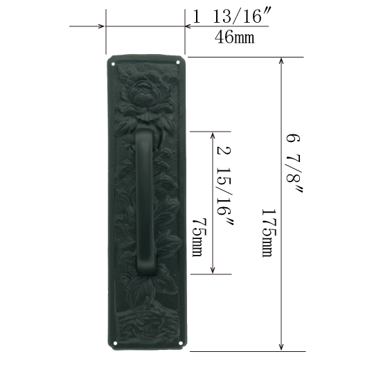 Peony Grip Handle  |  Center to Center   2  15/16”  ( 75mm )