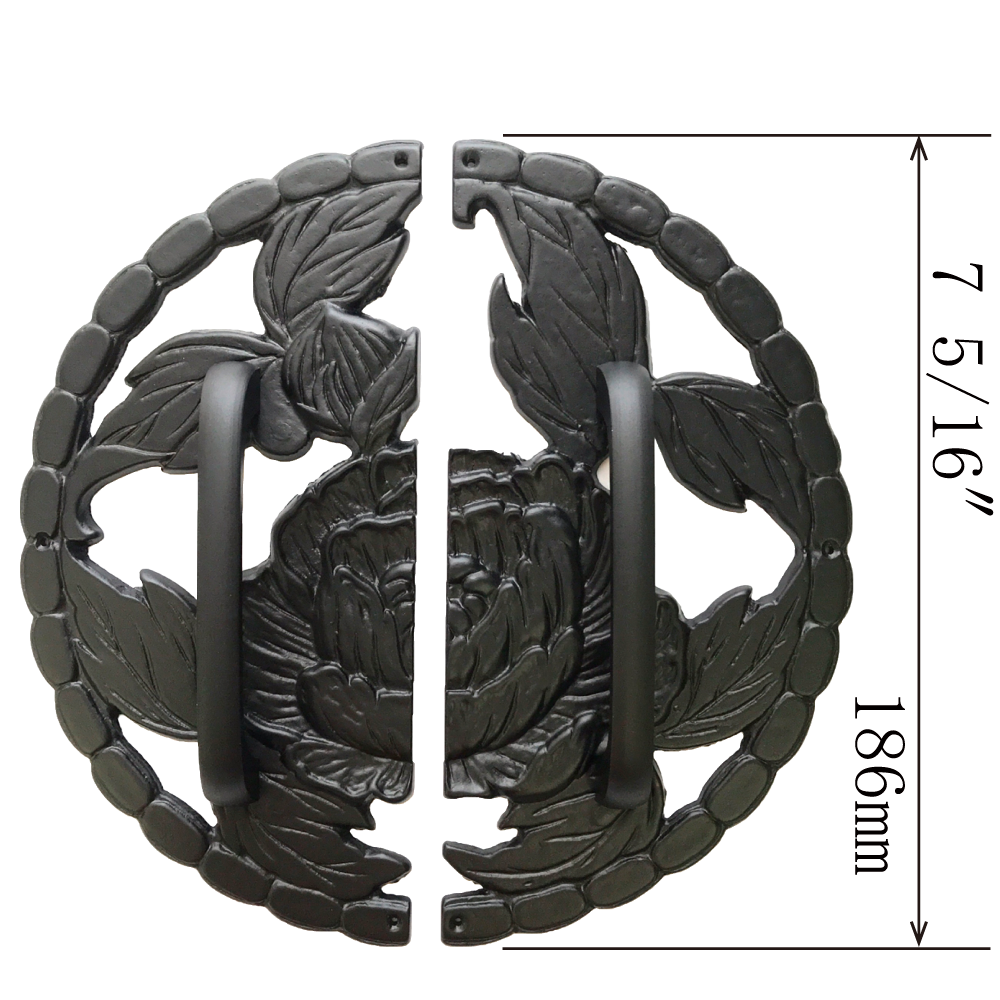 Peony Decorative Plate with Grip Handles