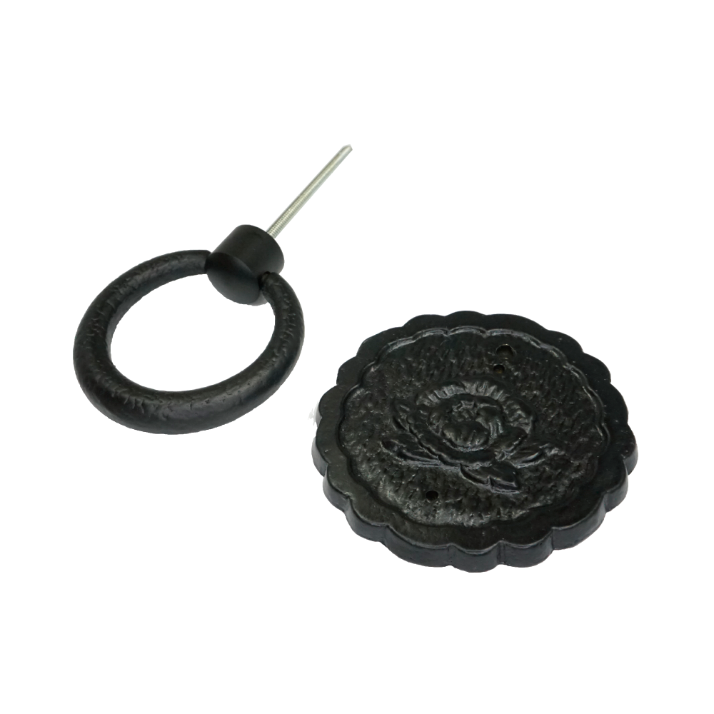 Peony and Textured Ring Pull   |  Ring Diameter  1  3/4" ( 45mm )