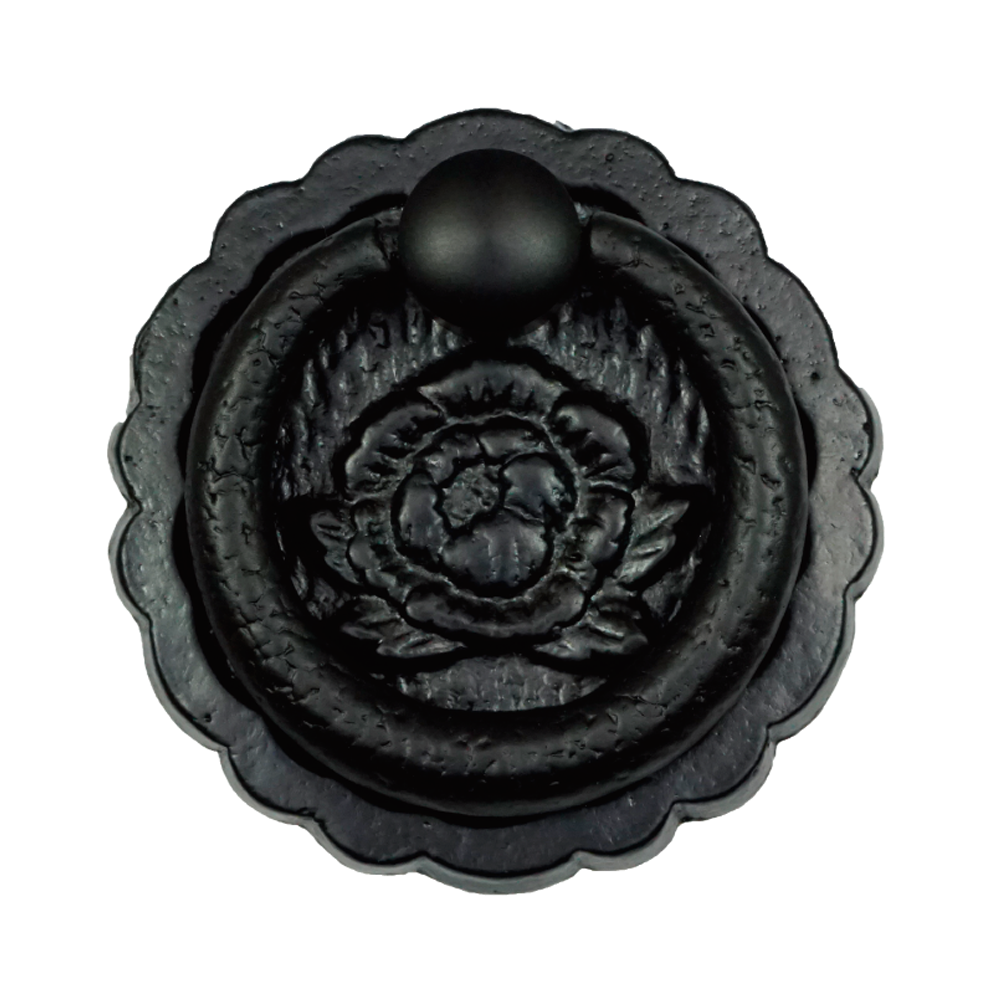 Peony and Textured Ring Pull   |  Ring Diameter  1  3/4" ( 45mm )