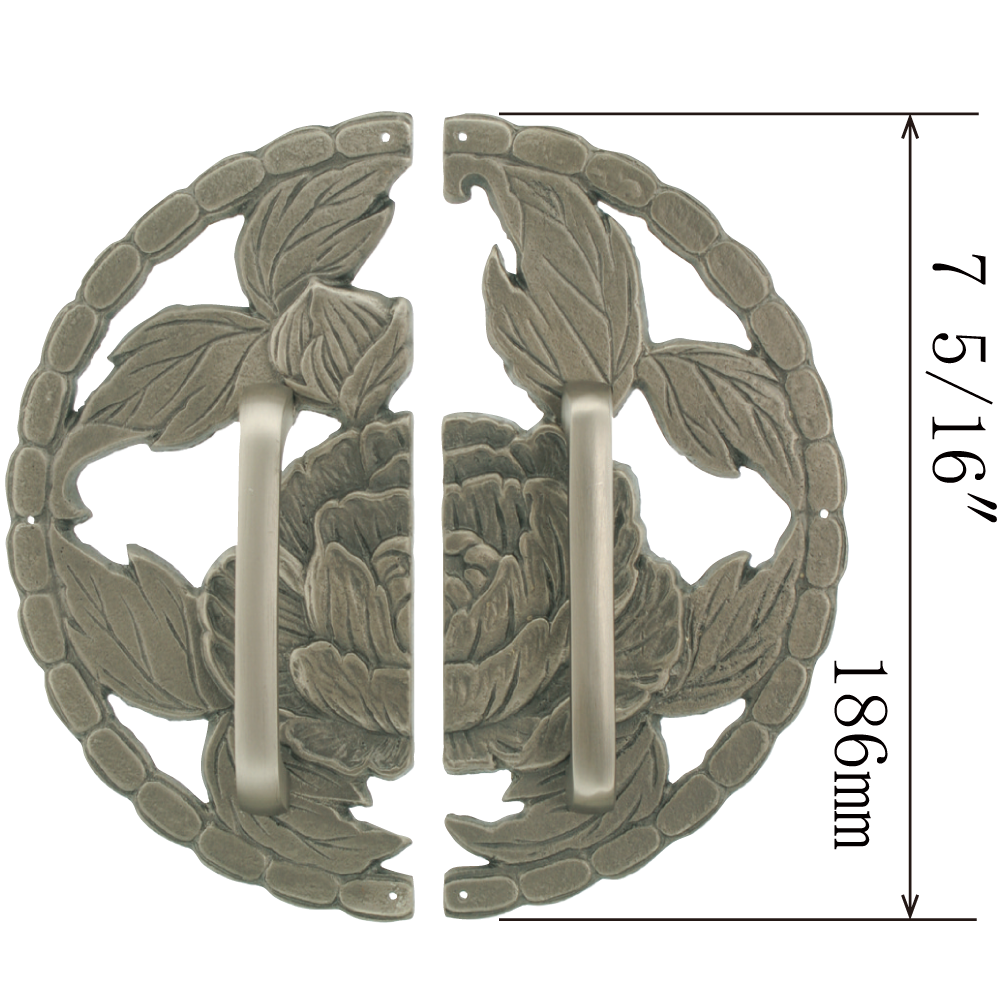 Peony Decorative Plate with Grip Handles