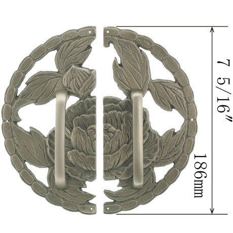 Peony Decorative Plate with Grip Handles