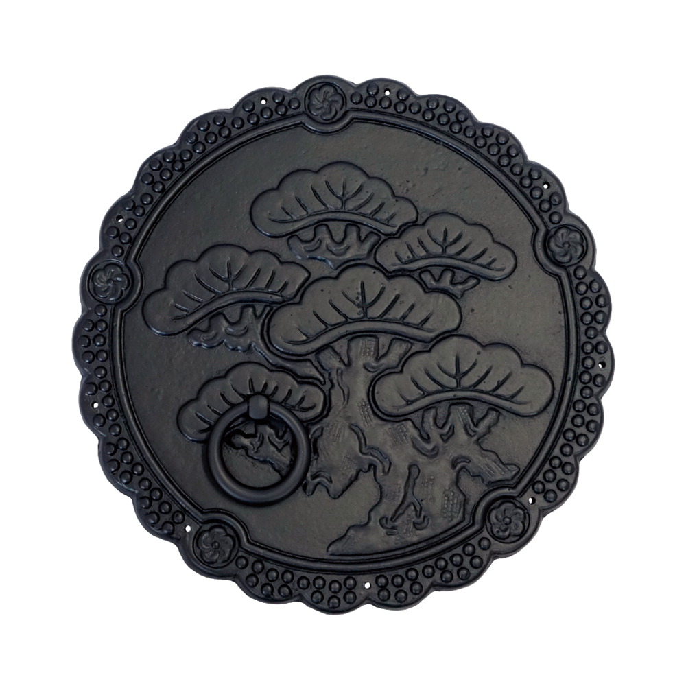 Embossed Japanese Pine with Ring Handle