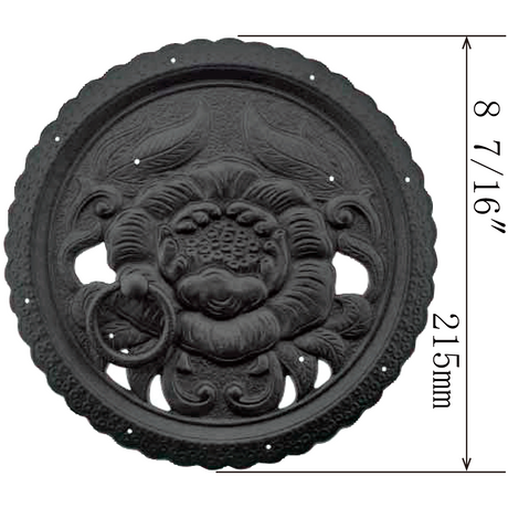 Classic Peony Decorative Plates with Ring Handle