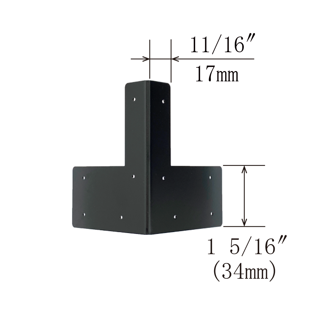 Plain Wide Bottom 3-Side Corner Plates