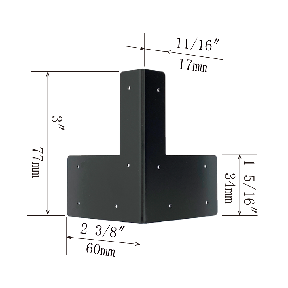 Plain Wide Bottom 3-Side Corner Plates