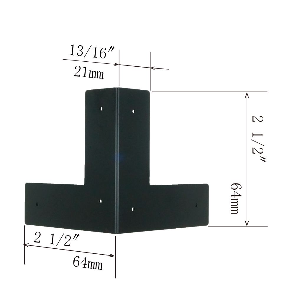 Plain Bottom 3-Side Corner Plates