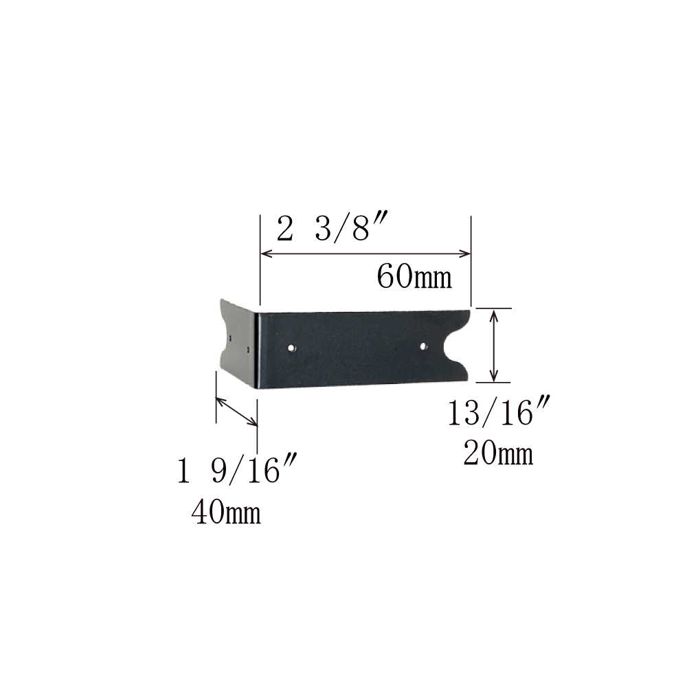 Plain Short U-Shaped Corner Plate