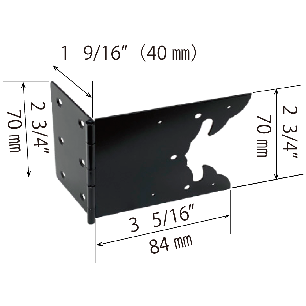 Plain Wide Strap Hinge