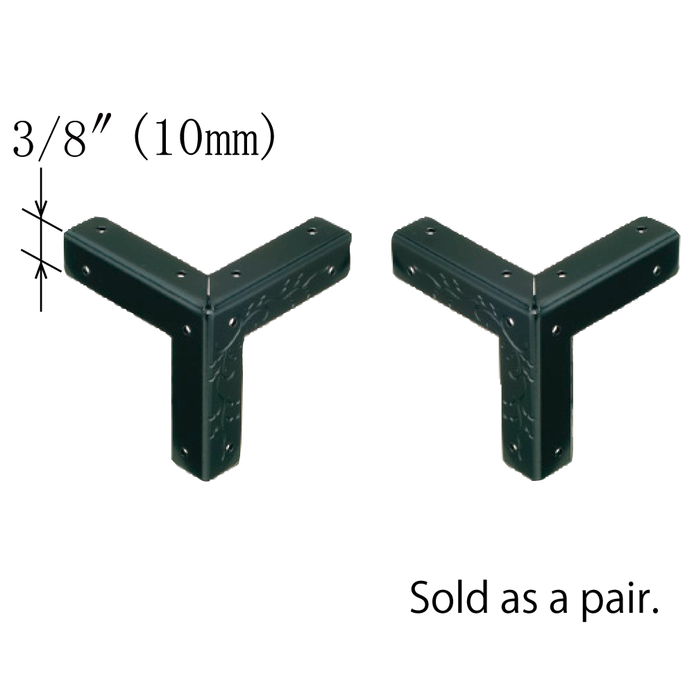 Vine 3-Side Corner Plates in Pair