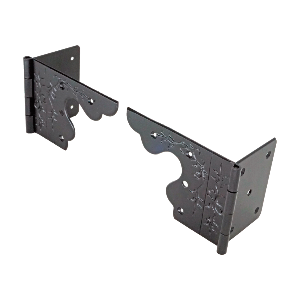 Sculptured Strap Hinge in Pair