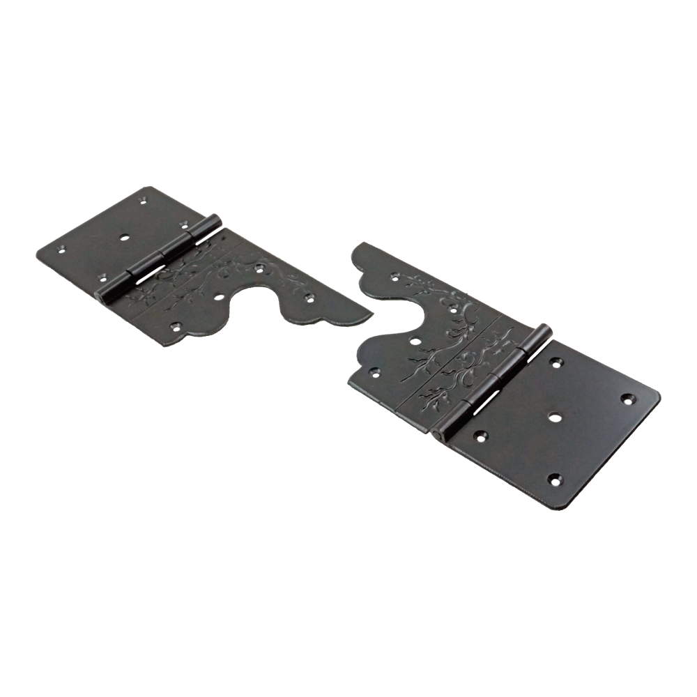 Sculptured Strap Hinge in Pair
