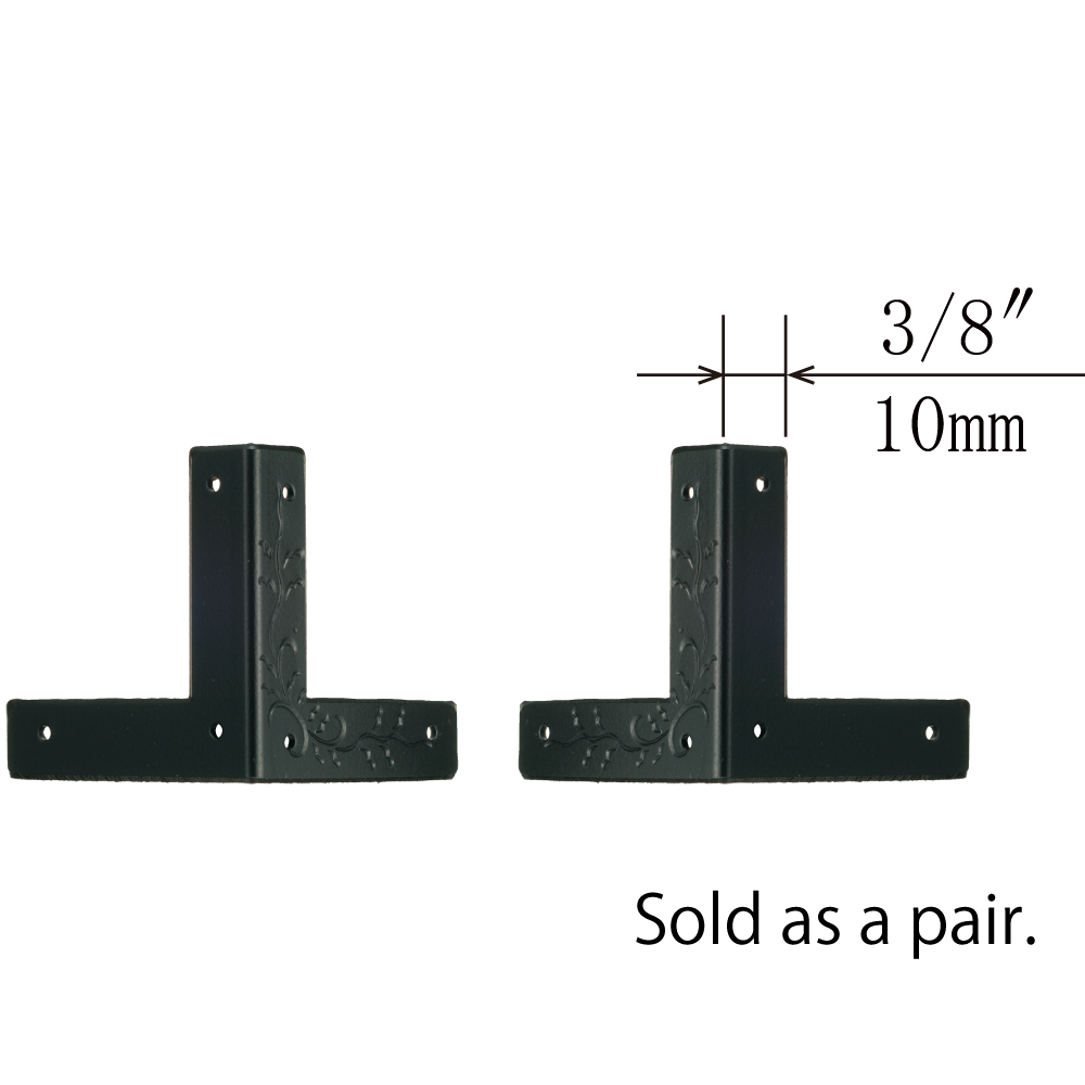 Vine Bottom 3-Side Corner Plates in Pair