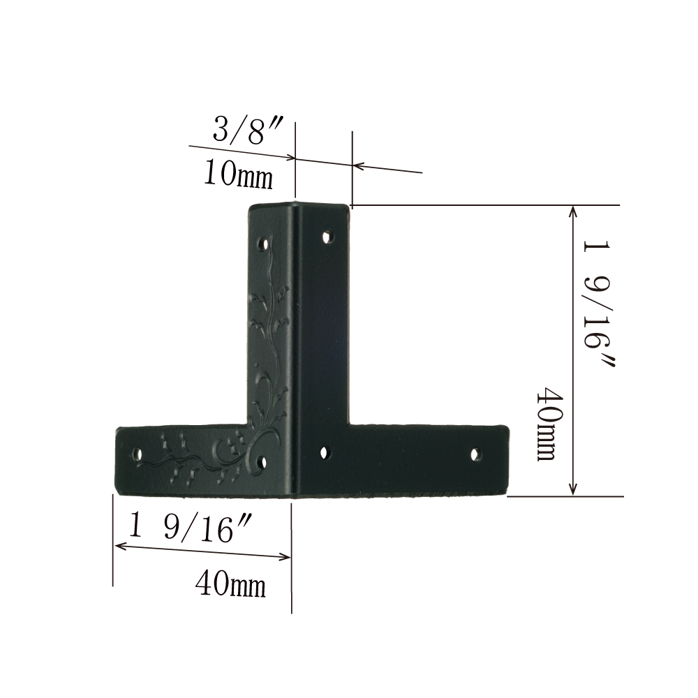 Vine Bottom 3-Side Corner Plates in Pair