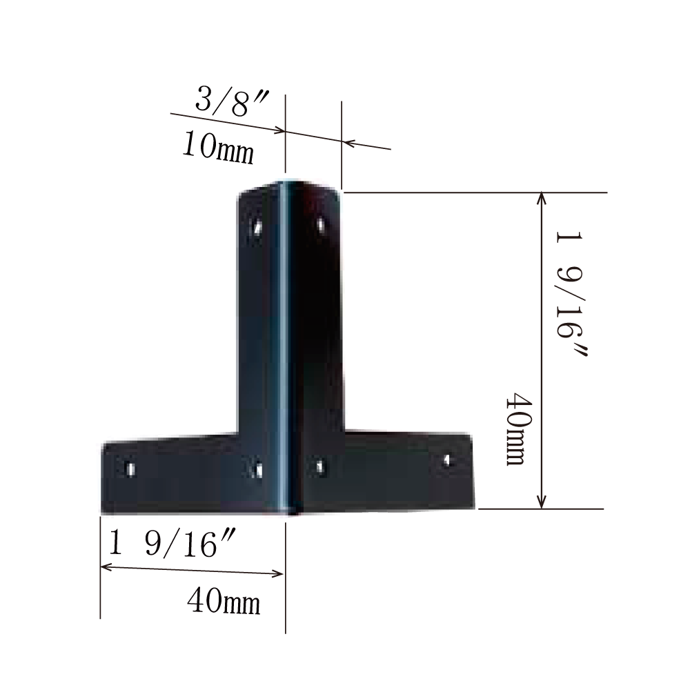 Plain Bottom 3-Side Corner Plates
