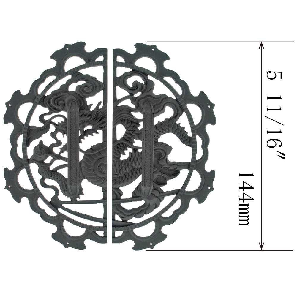 Dragon Decorative Plate with Grip Handles