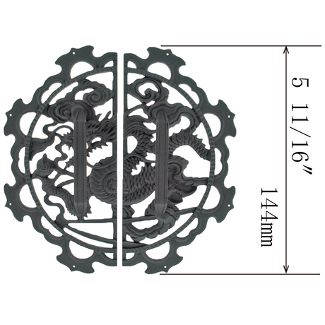 Dragon Decorative Plate with Grip Handles