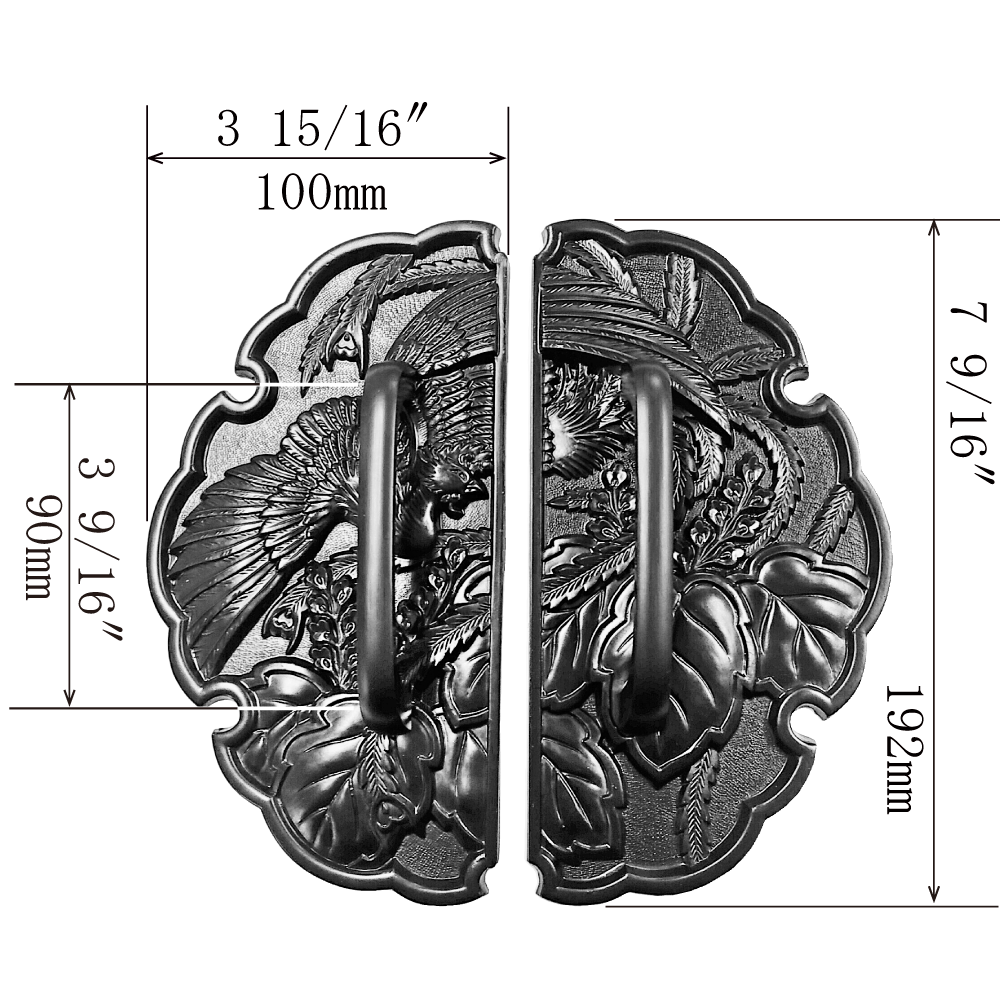 Phoenix Decorative Plate with Grip Handles