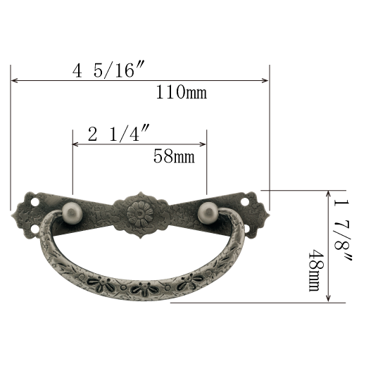 Asuka Basic Handle  |  Center to Center    2  1/4”  ( 58mm)
