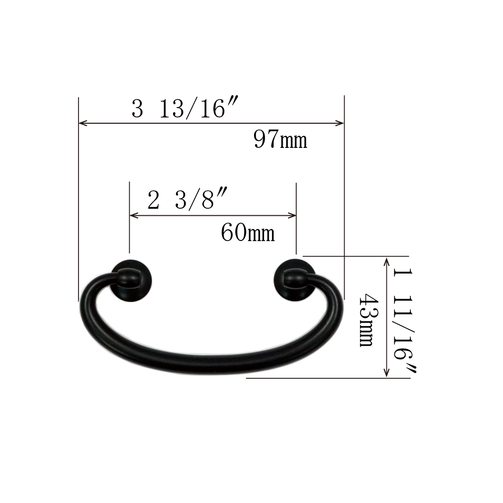 Maruza Basic Handle  |  Center to Center   1  1/4”  ( 32mm ) -  2 3/8"  ( 60mm )