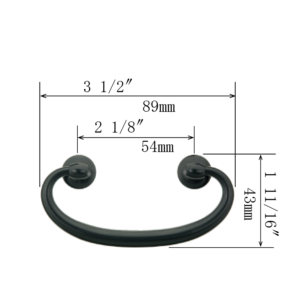 Maruza Basic Handle  |  Center to Center   1  1/4”  ( 32mm ) -  2 3/8"  ( 60mm )