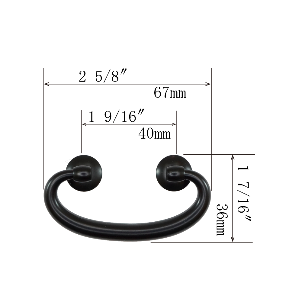 Maruza Basic Handle  |  Center to Center   1  1/4”  ( 32mm ) -  2 3/8"  ( 60mm )