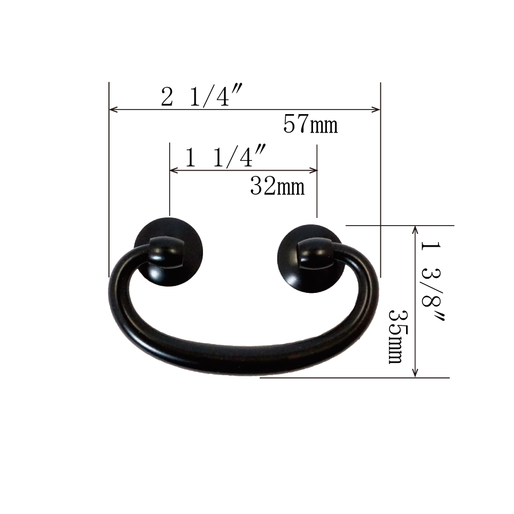 Maruza Basic Handle  |  Center to Center   1  1/4”  ( 32mm ) -  2 3/8"  ( 60mm )