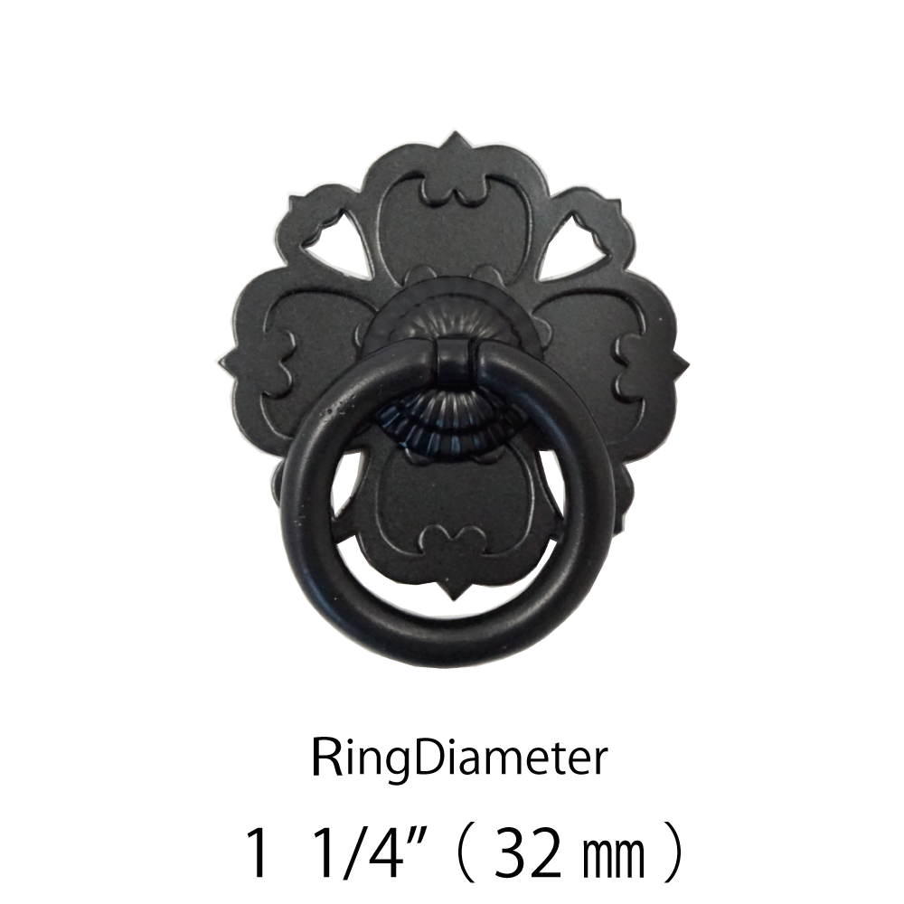 Floral Base Ring Pull  |  Ring Diameter  1  1/4" ( 32mm )