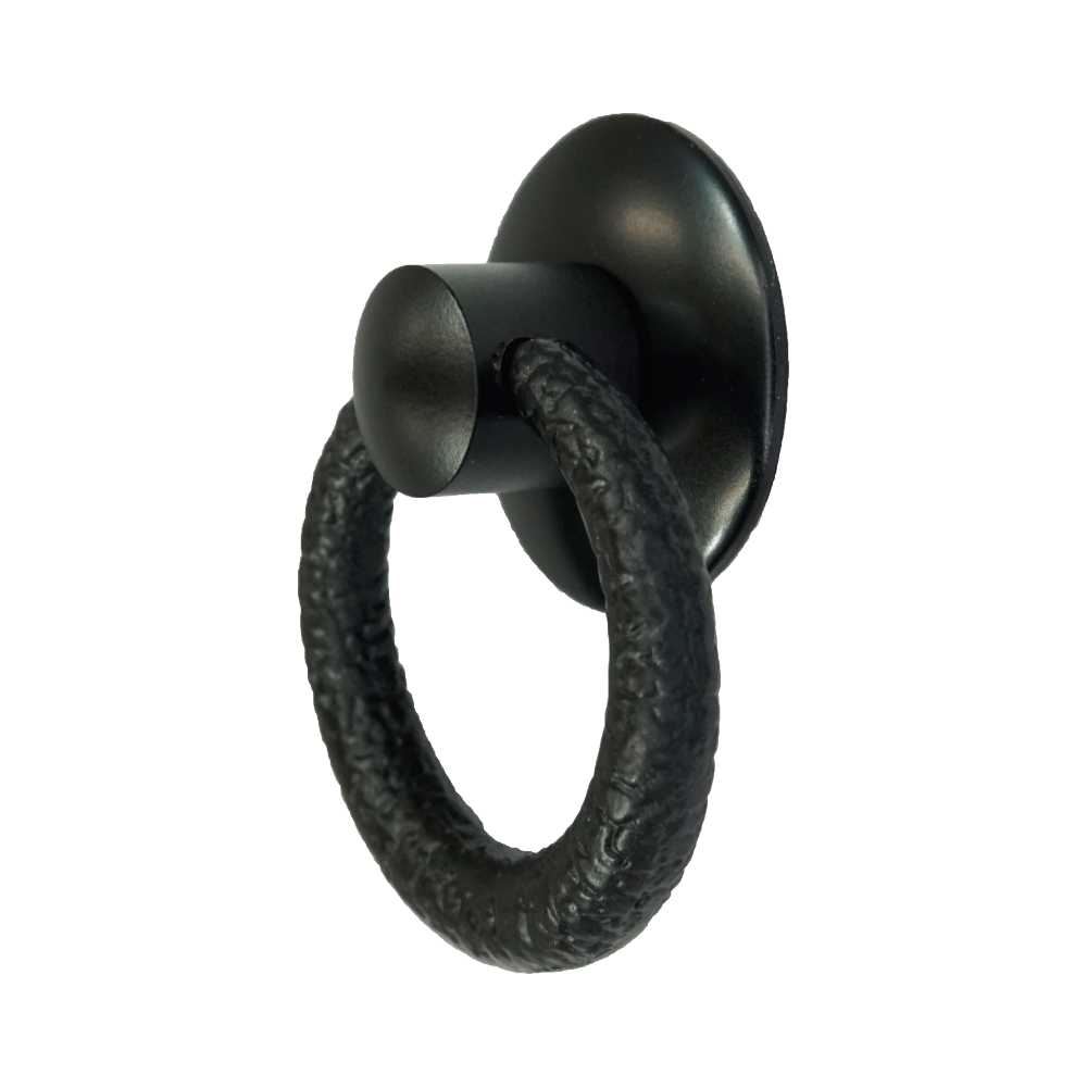 Textured Ring Pull with Backplate  |  Ring Diameter  1  5/16" ( 34mm )-  1 3/4" ( 45mm )
