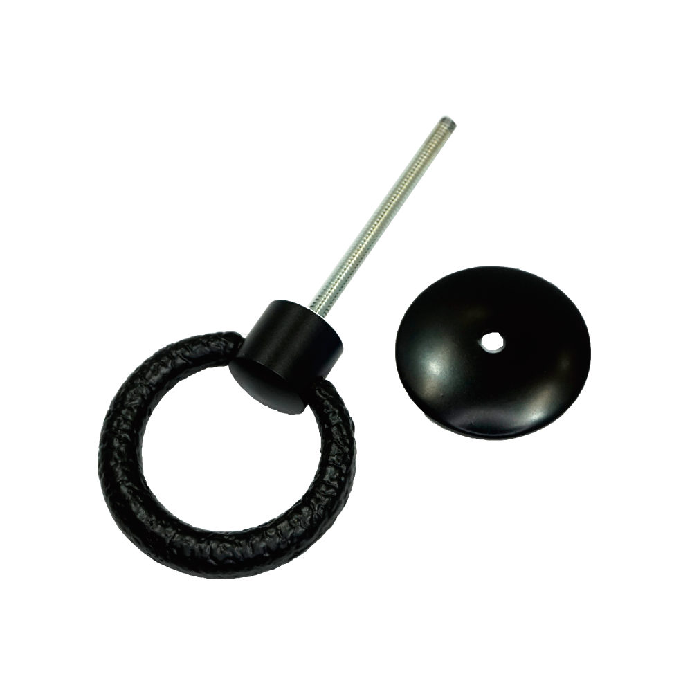 Textured Ring Pull with Backplate  |  Ring Diameter  1  5/16" ( 34mm )-  1 3/4" ( 45mm )